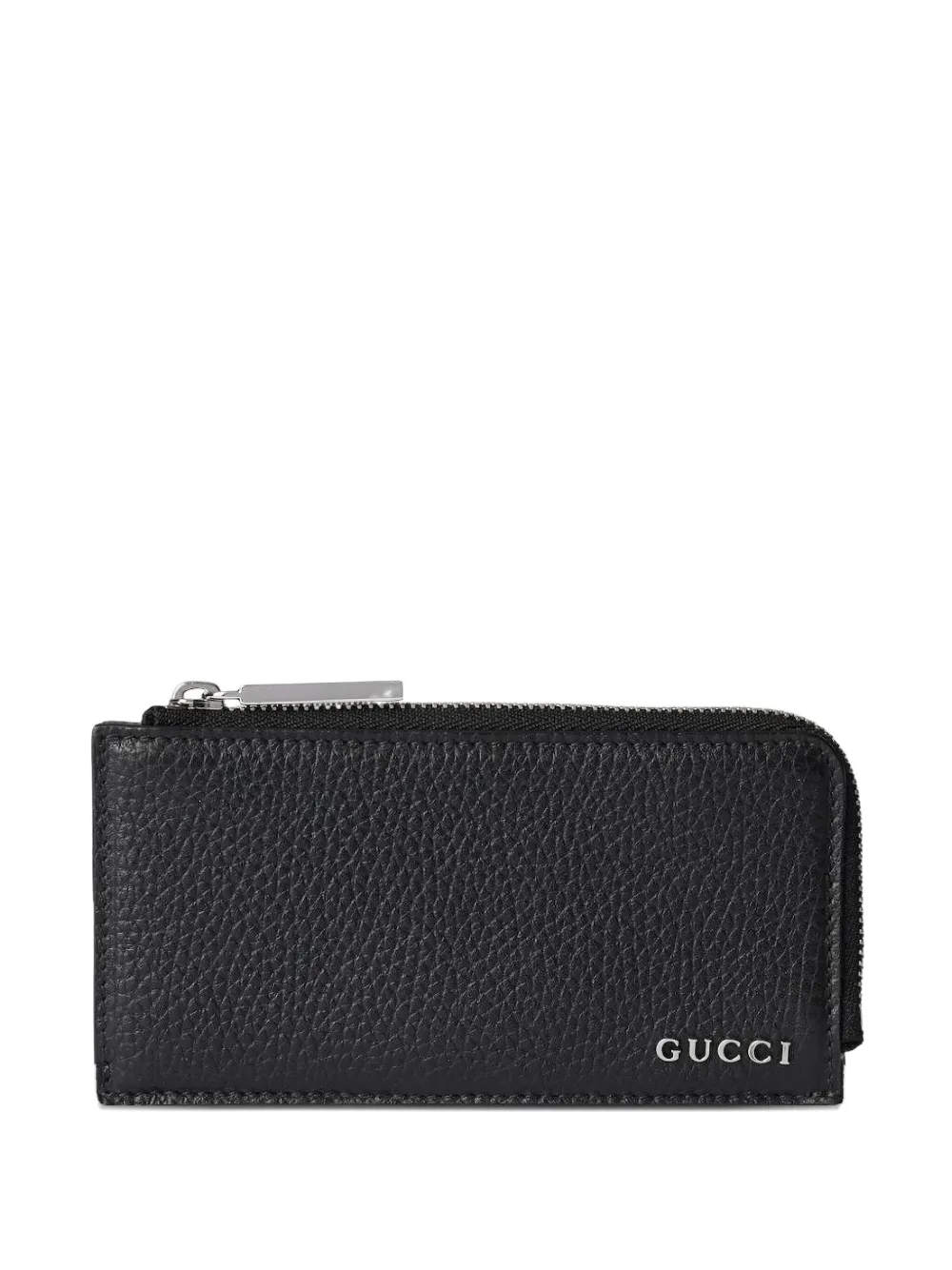 Gucci zip-around leather card case Zwart