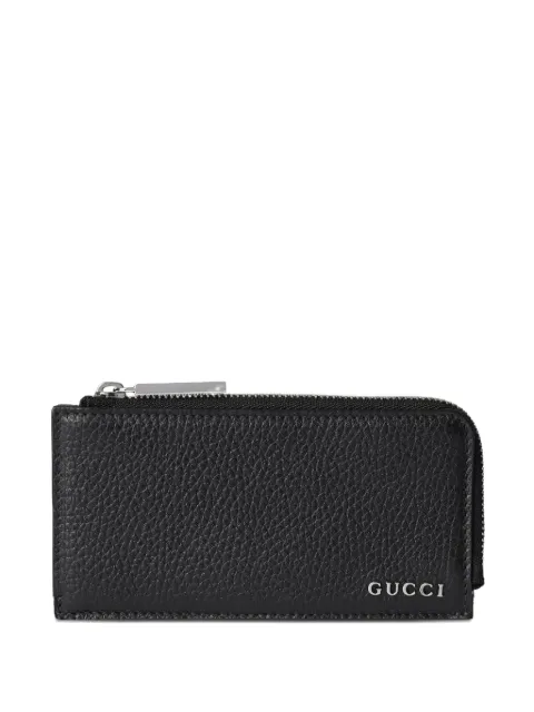 Gucci zip-around leather card case