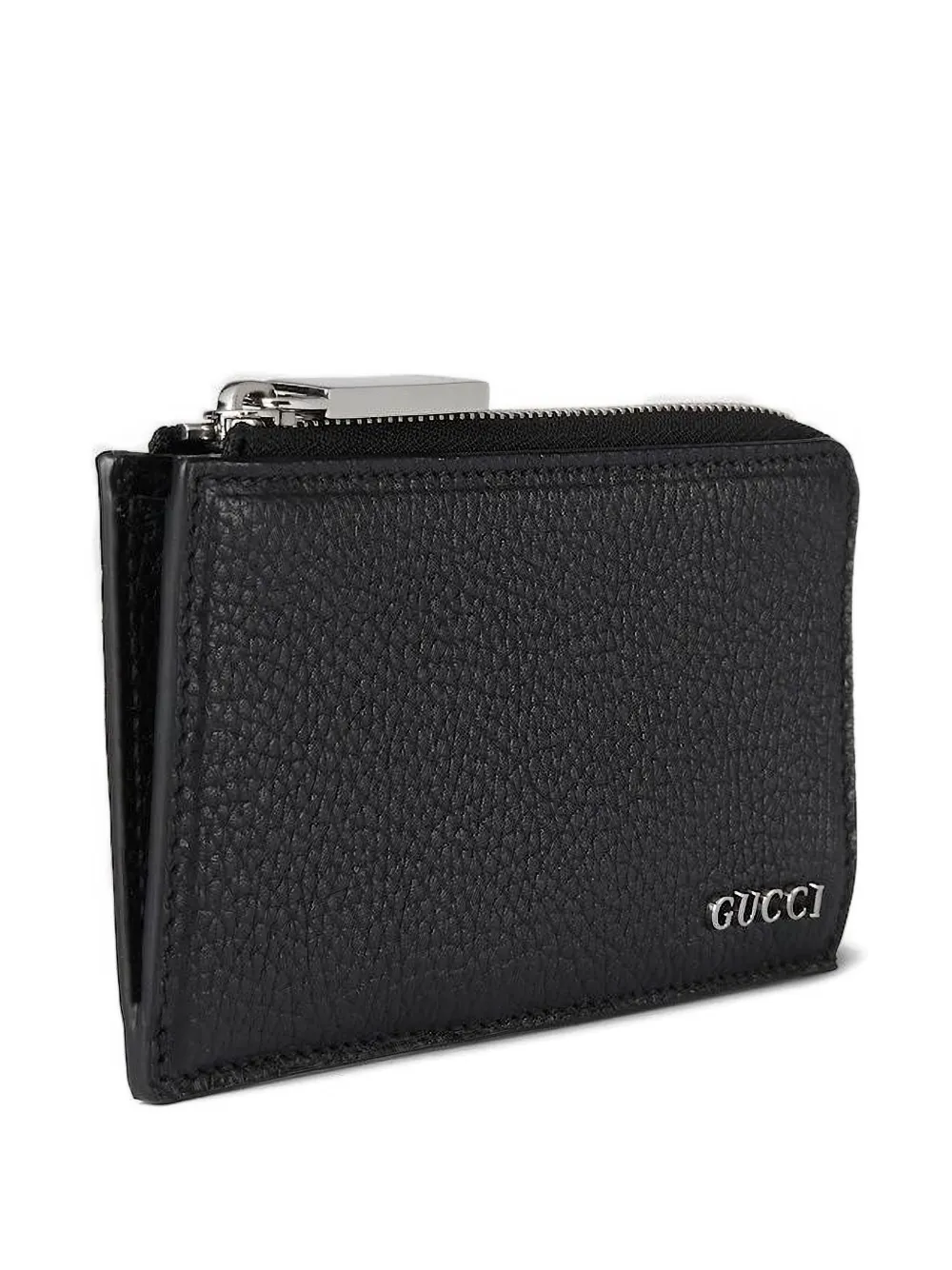 Gucci zip-around leather card case Zwart