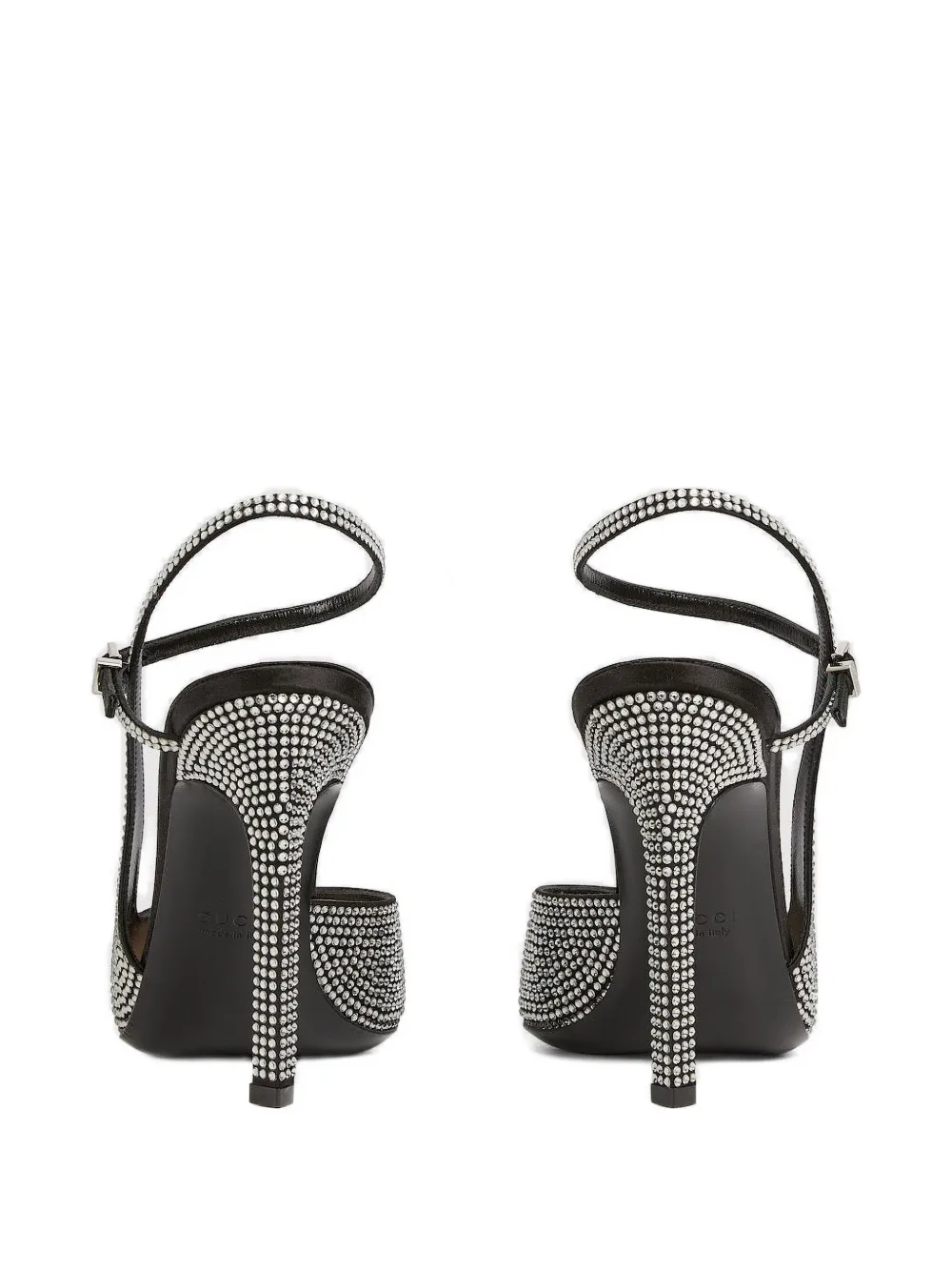 Gucci 105 mm slingback pumps met kristallen Zwart