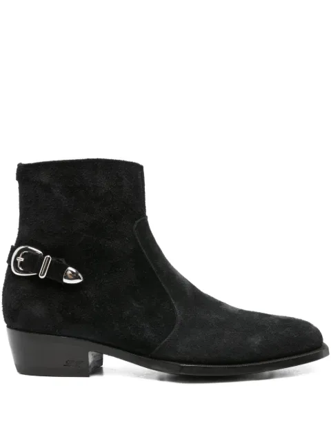 Lidfort buckle-detail suede boots