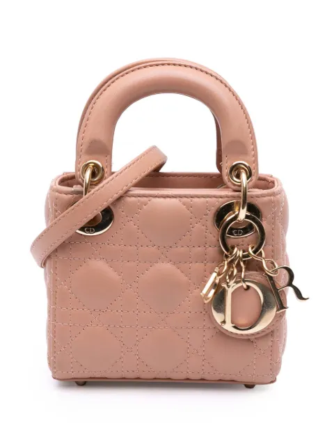 Christian Dior Pre-Owned 2020 Micro Lambskin Cannage Lady Dior satchel
