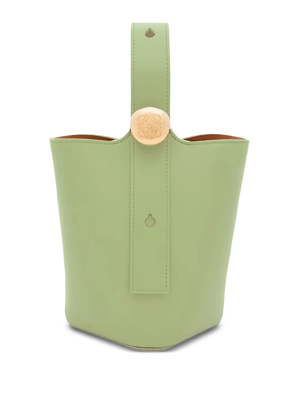 LOEWE mini Pebble calfskin bucket bag | Green | Image 1