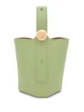 LOEWE mini Pebble calfskin bucket bag - Green