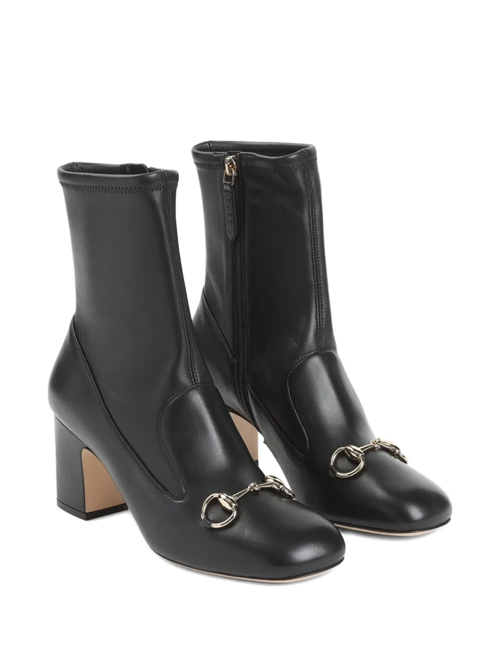 Gucci 75mm leather boots Black