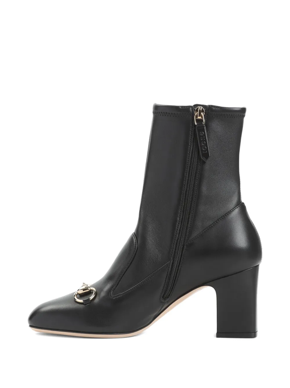 Gucci 75mm leather boots Black