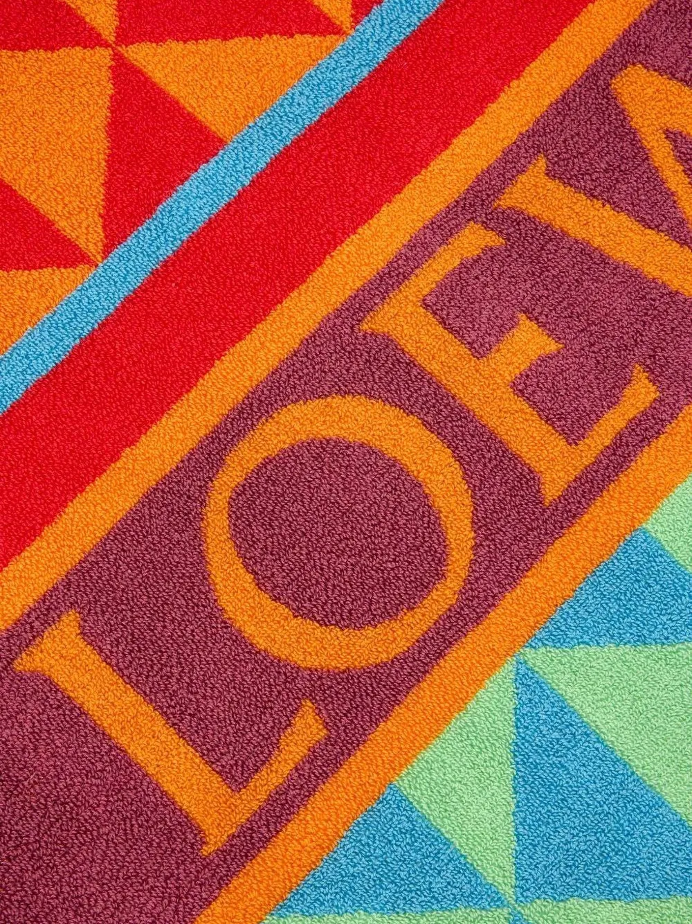 Loewe Geometric-pattern Towel In Multi