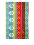 LOEWE geometric-pattern towel - Green