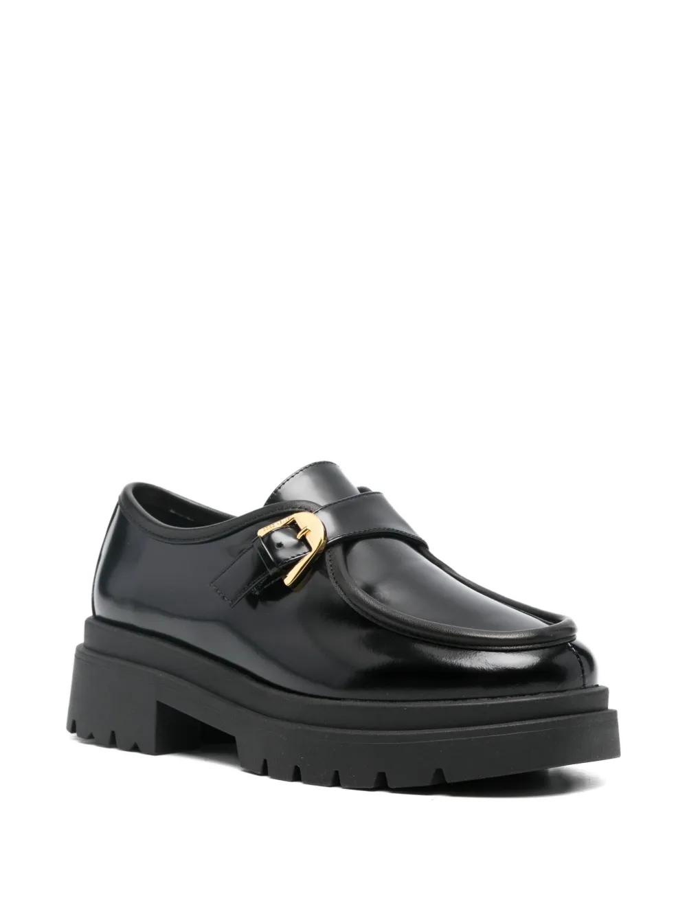 Coccinelle buckle-fastening platform loafers - Zwart