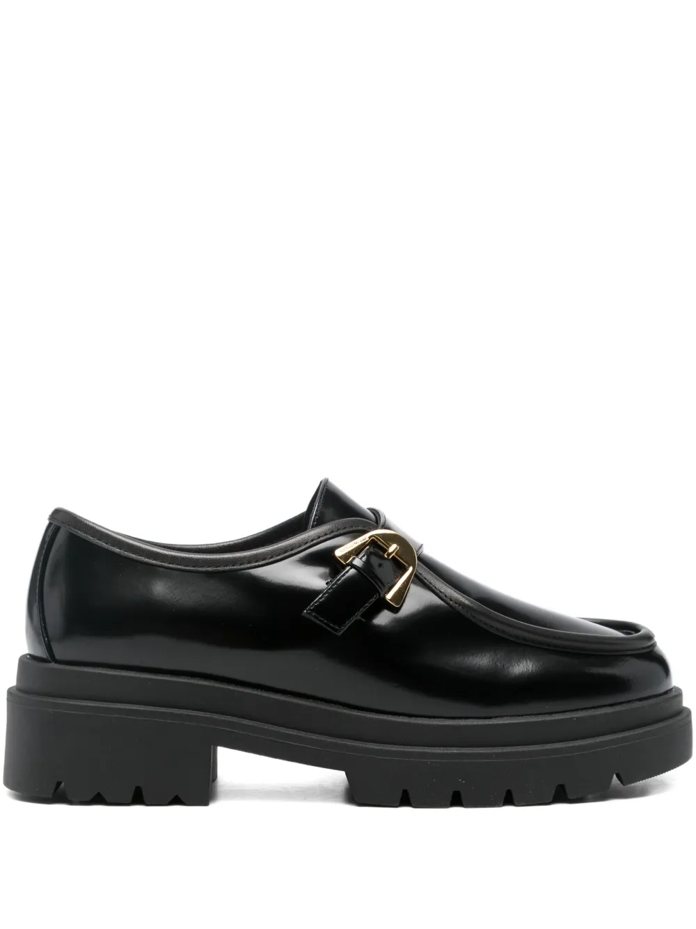 Coccinelle Buckle-fastening Platform Loafers In Black