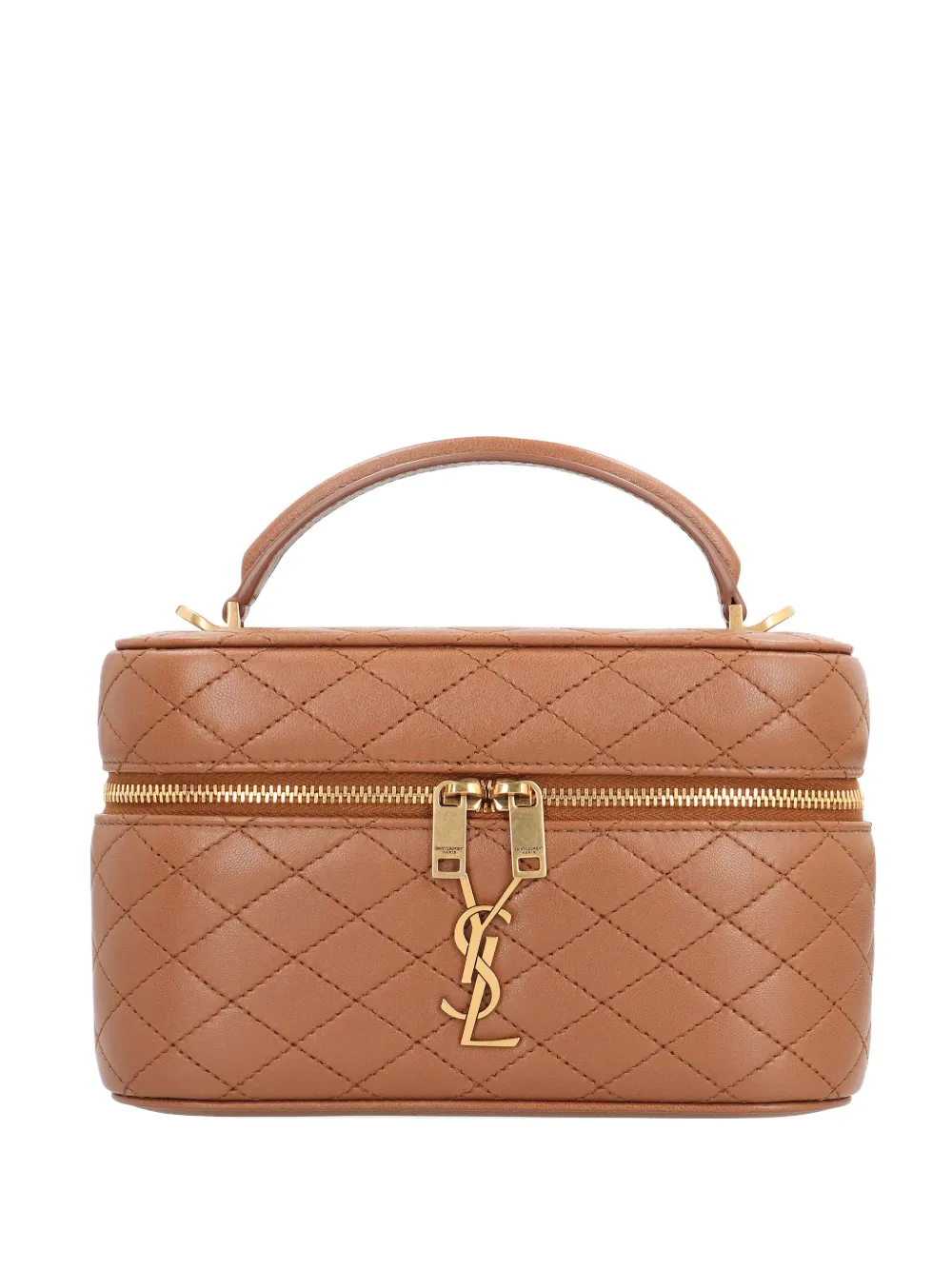 Saint Laurent quilted top-handle bag Bruin