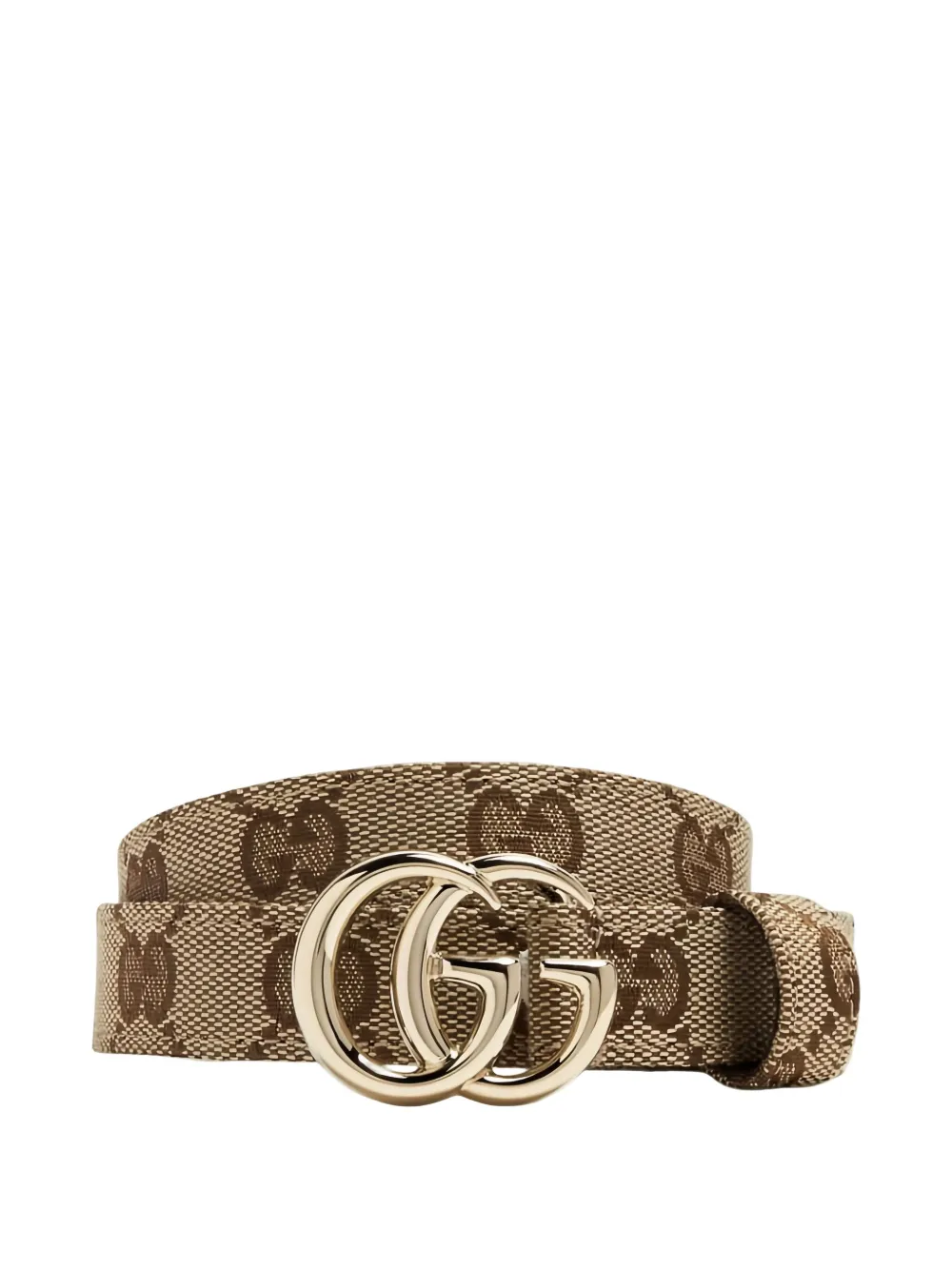 Gucci GG-monogram buckle belt Beige