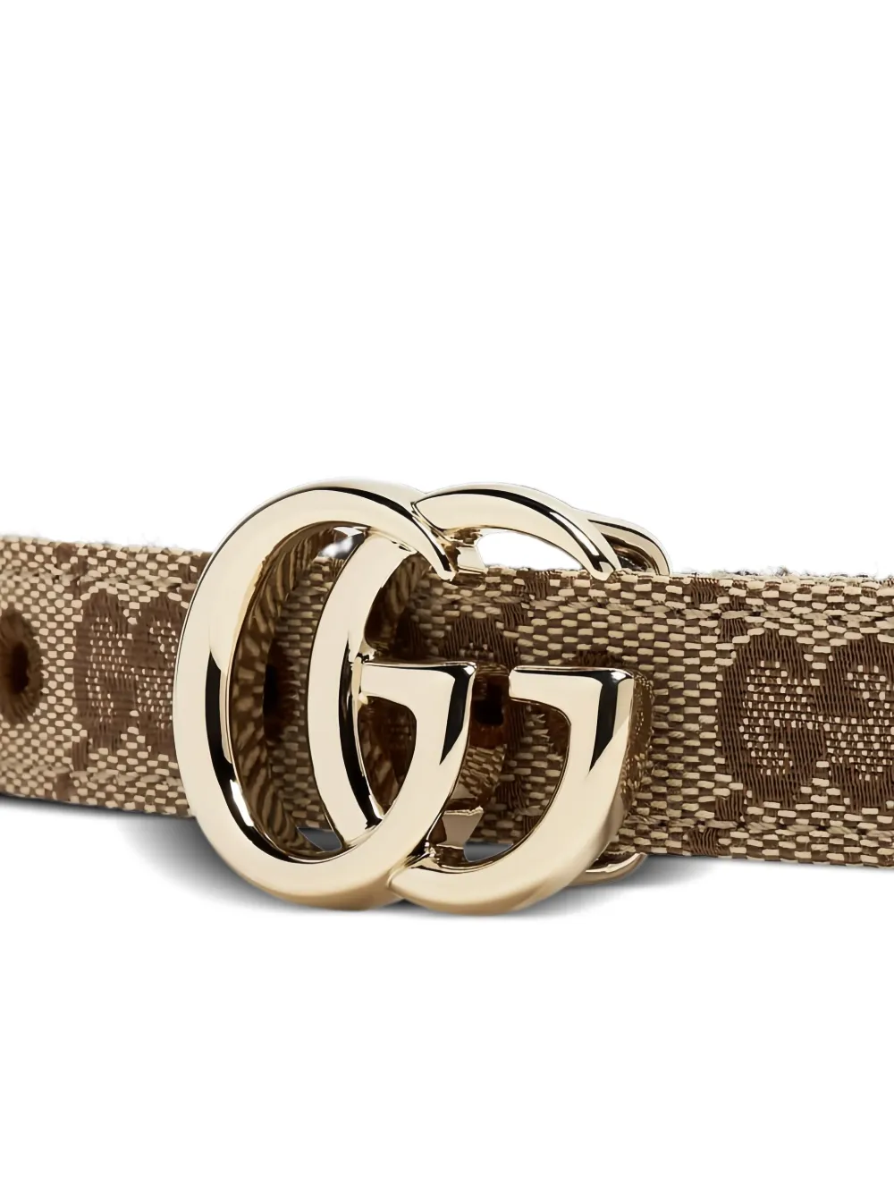  Gucci Gg-monogram Buckle Belt - Neutrals 