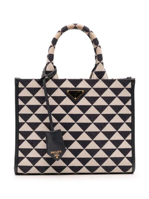 Prada Pre-Owned 2021-2025 Small Canvas Symbole Triangolo satchel