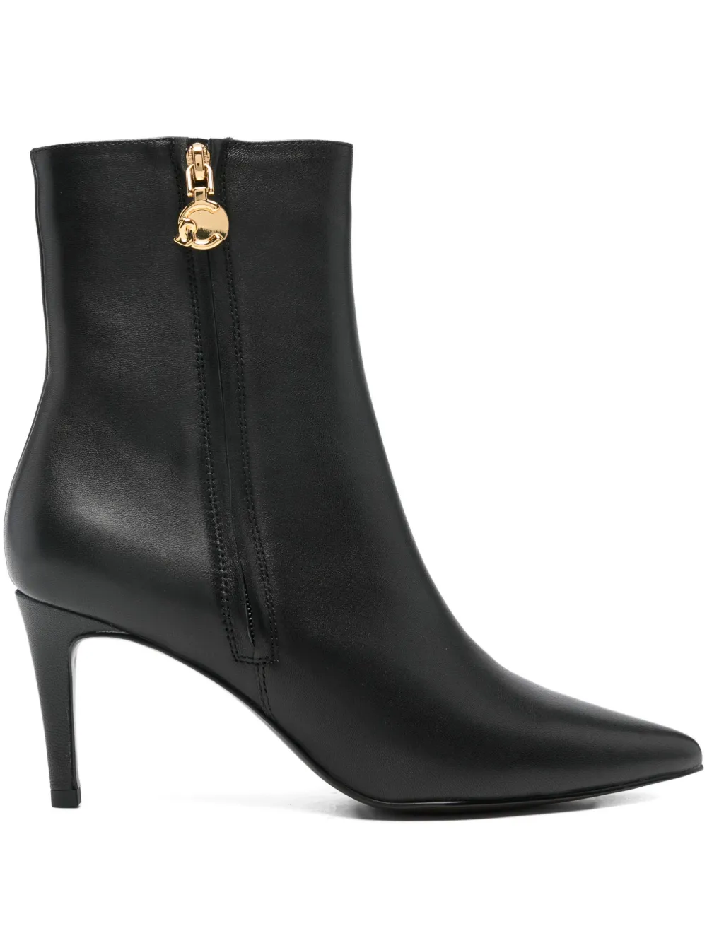 Coccinelle 80mm C-Me Smooth zip-detail pointed-toe boots Black