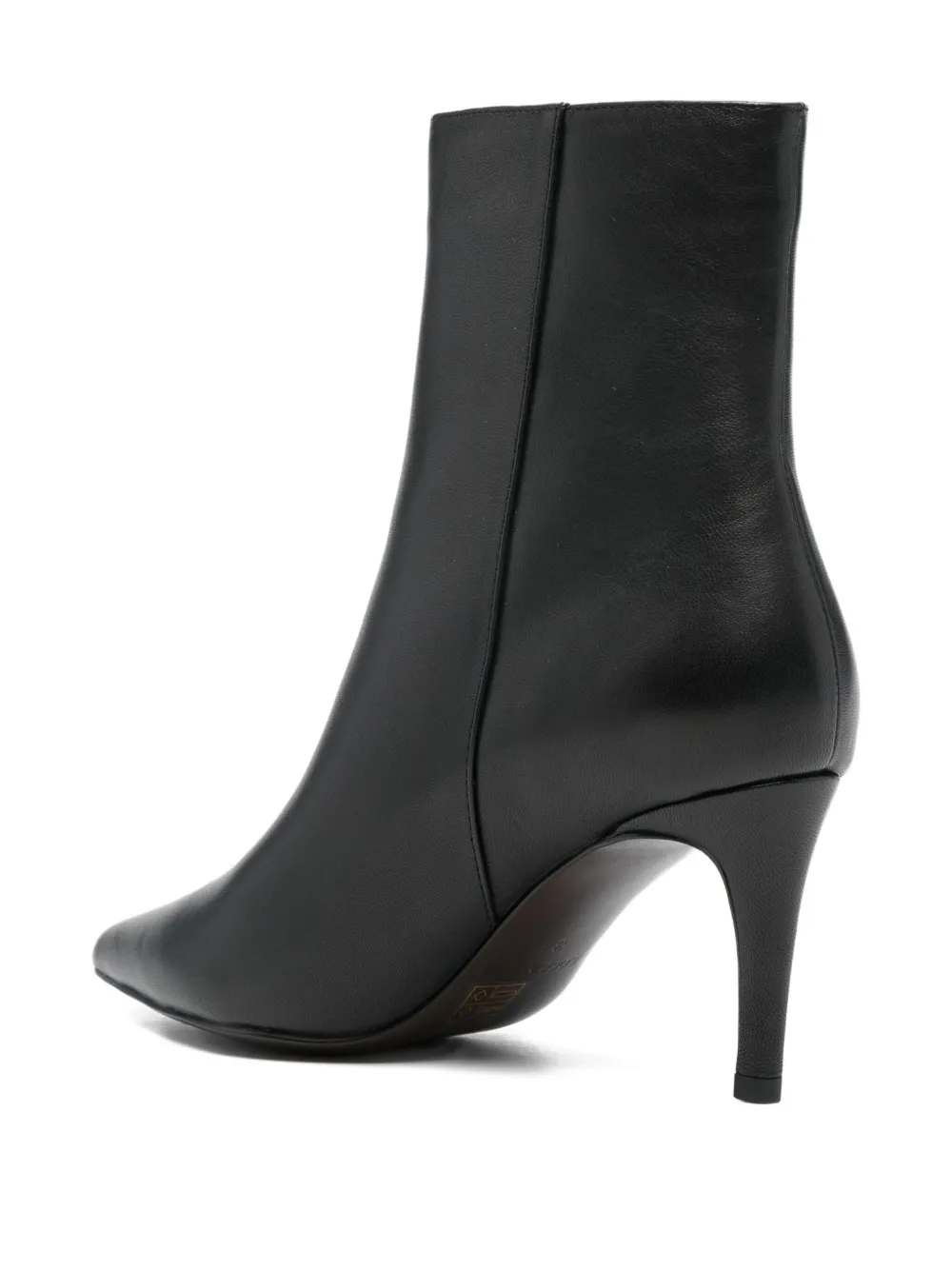 Coccinelle 80mm C-me Smooth Zip-detail Pointed-toe Boots In Black