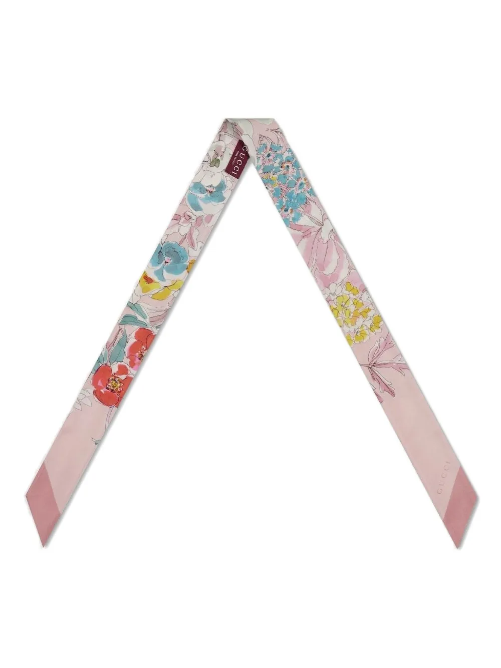 Gucci Sjaal met bloemenprint - Roze