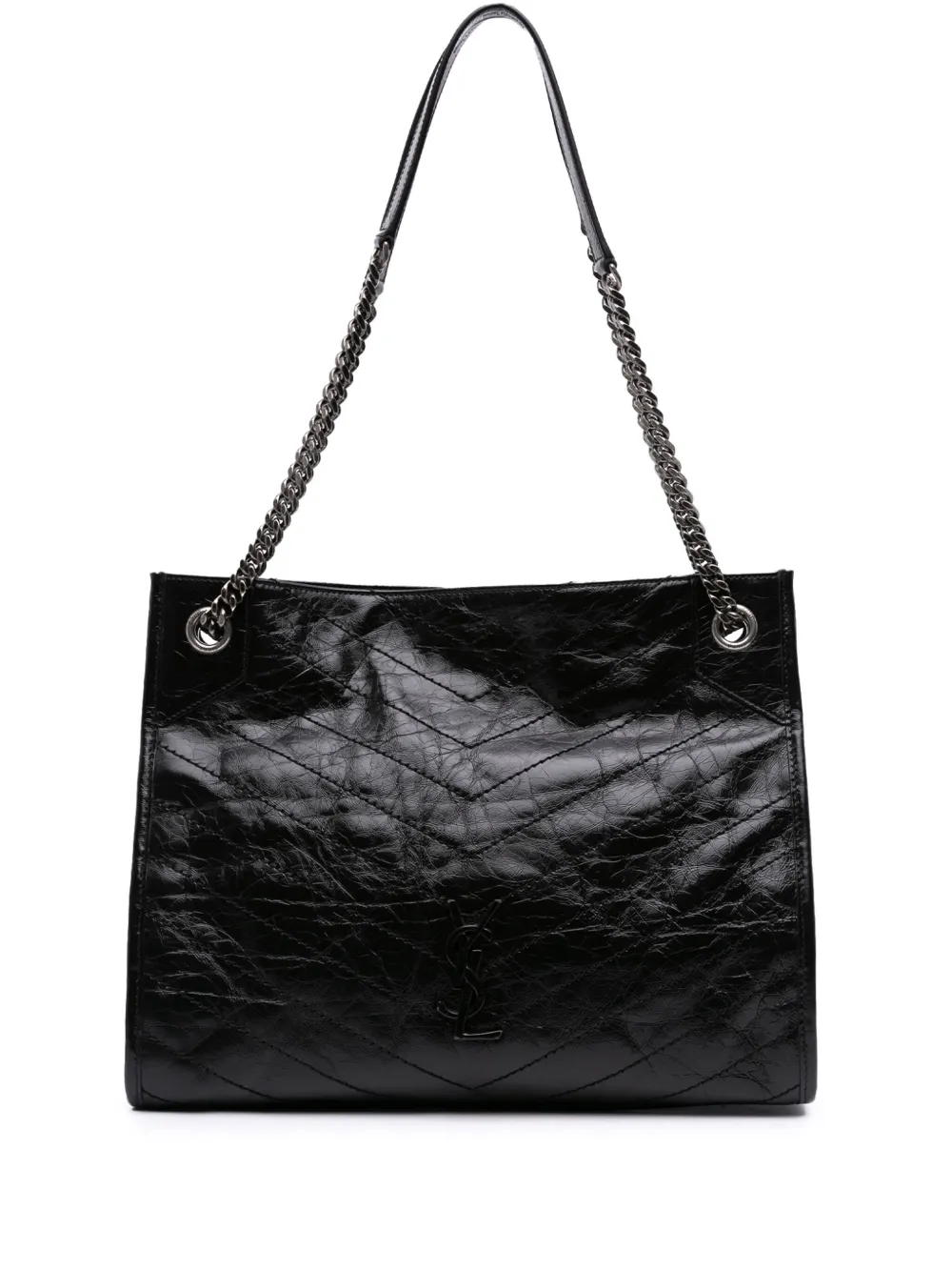 Saint Laurent Pre-Owned 2023 ミディアム クリンクルカーフ モノグラム ニキ ショッパー ハンドバッグ - Saint Laurent Pre-Owned 2023 ミディアム クリンクルカーフ モノグラム ニキ ショッパー ハンドバッグ -