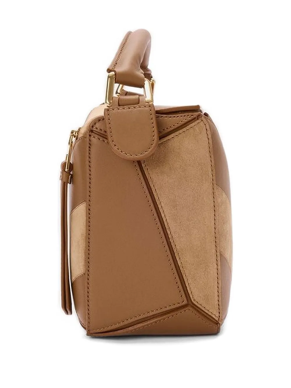 LOEWE small Puzzle striped tote bag Bruin