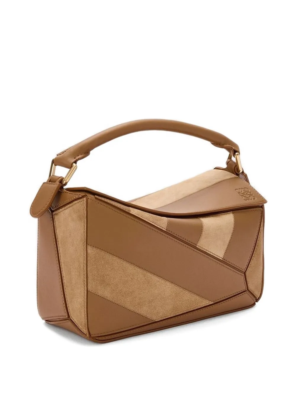 LOEWE small Puzzle striped tote bag Bruin