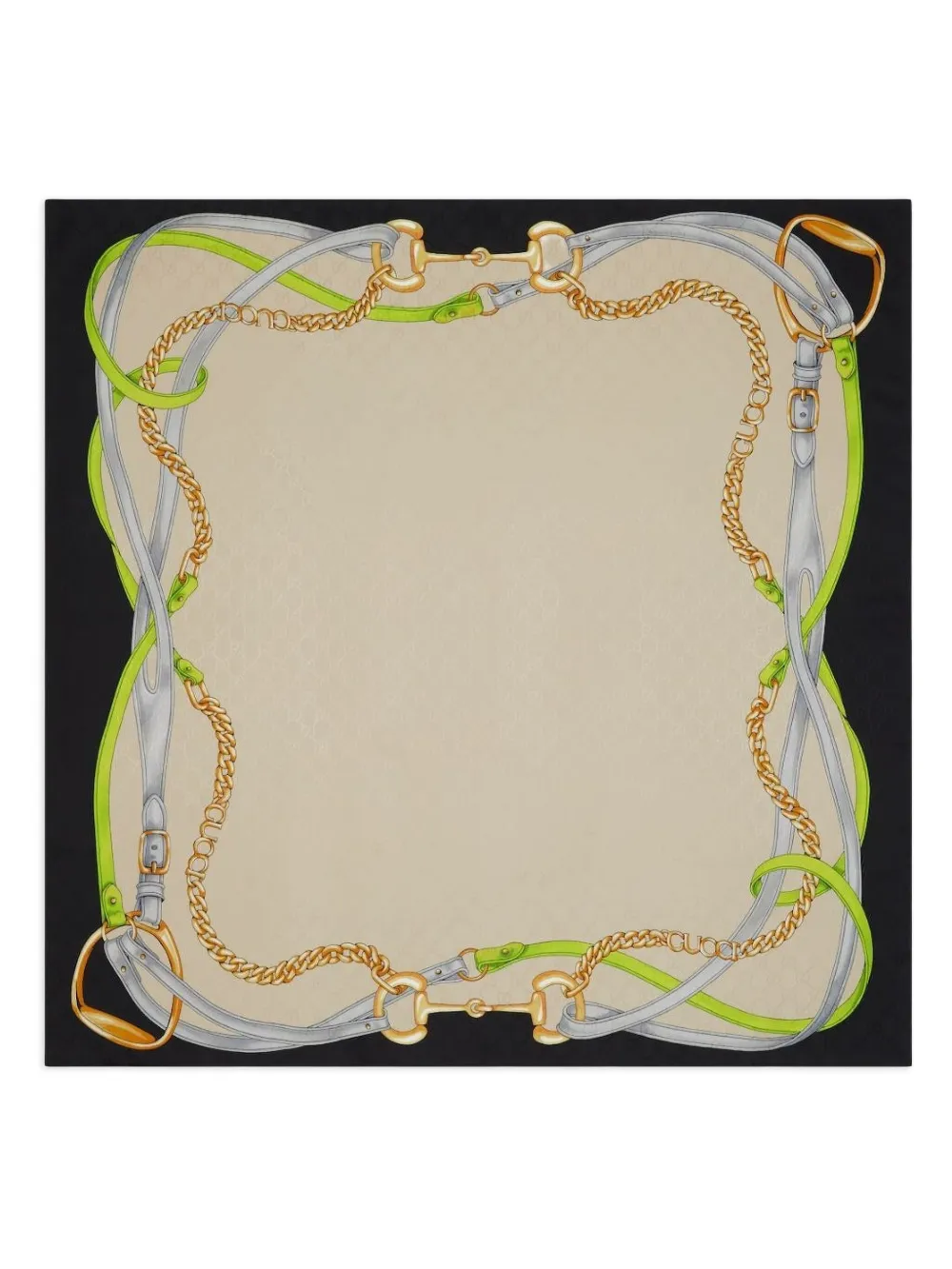 Gucci Schal mit GG-Print - Grün