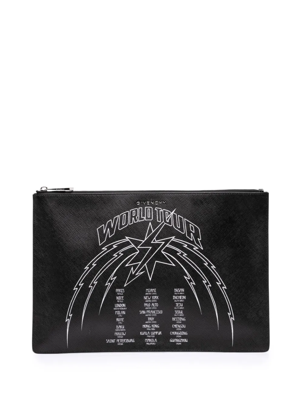Givenchy Pre-Owned 2018 Leather World Tour Zip clutch bag | Black | Image 1
