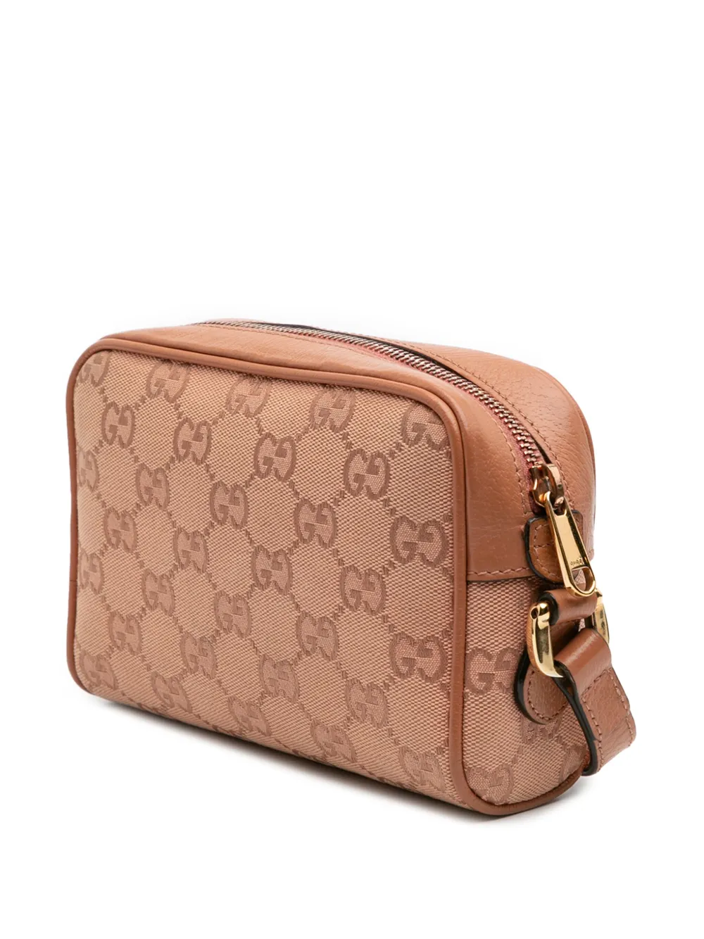 Pre-owned Gucci 2016-2025 Mini Gg Canvas Ophidia Crossbody Bag In Pink