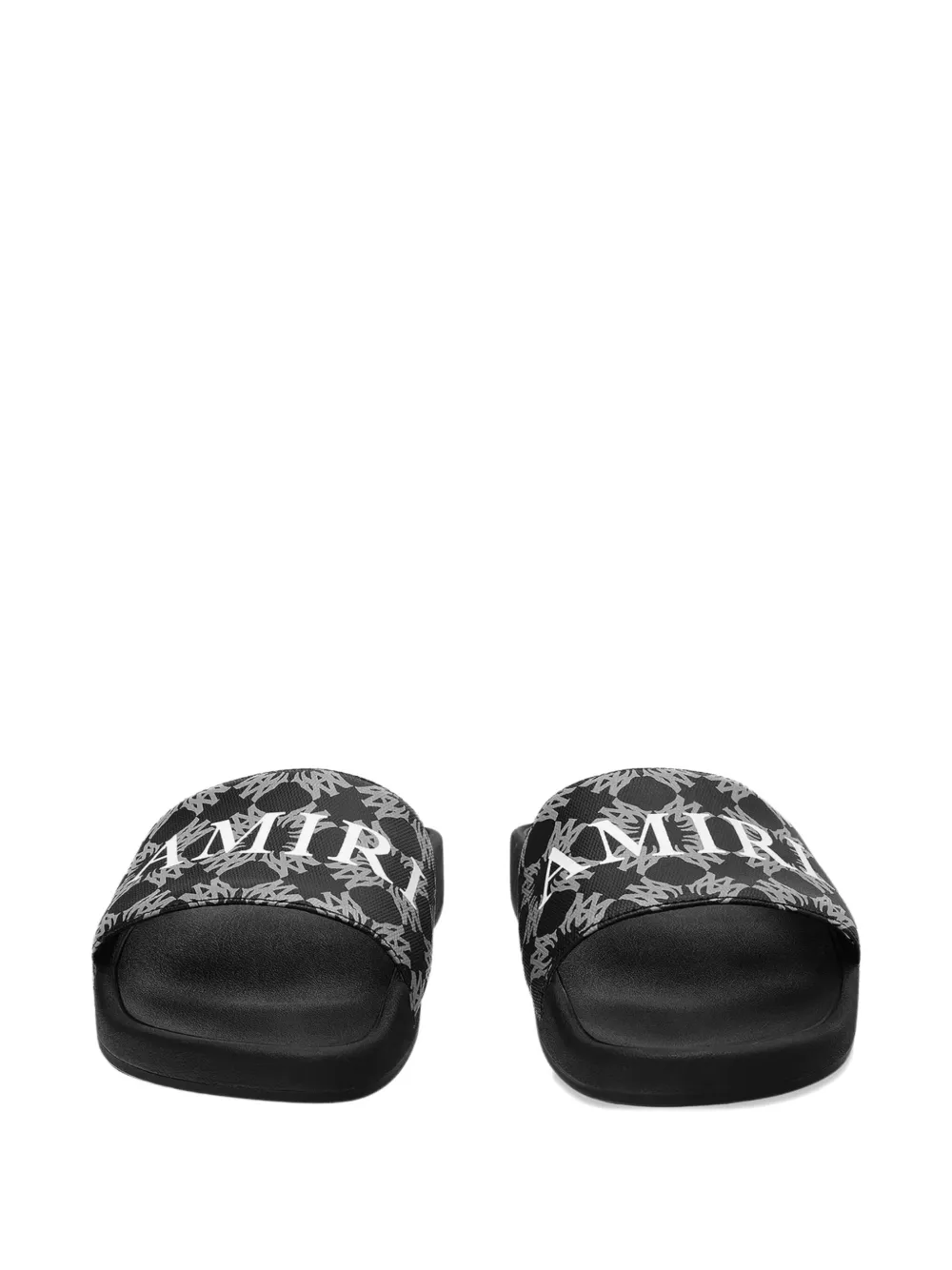 Amiri Logo-plaque Canvas Slides In Black