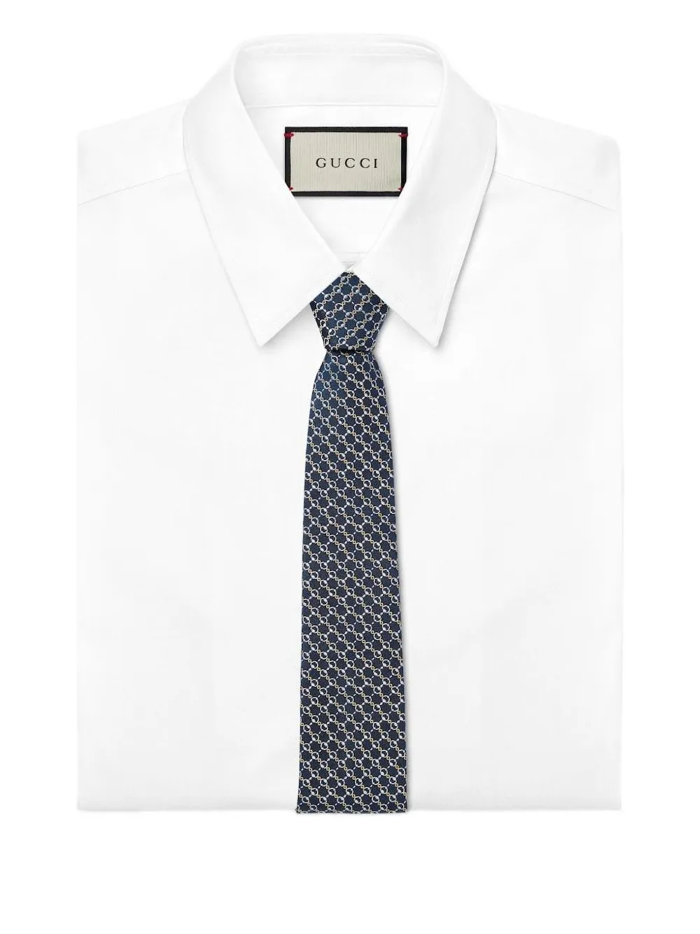 Gucci Zijden stropdas met patroon - Blauw