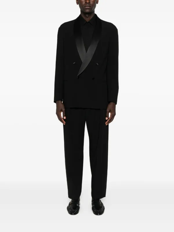 Giorgio Armani ダブルスーツ | ブラック | FARFETCH JP