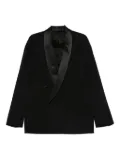 Giorgio Armani satin-lapels double-breasted suit - Black