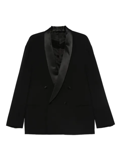 Giorgio Armani satin-lapels double-breasted suit