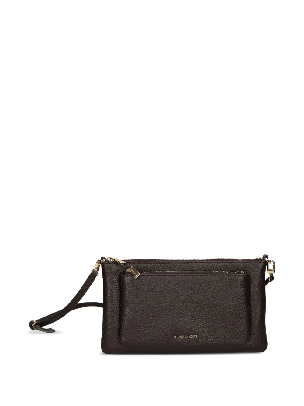 Michael Kors Leren boekentas met kettingbandje Bruin