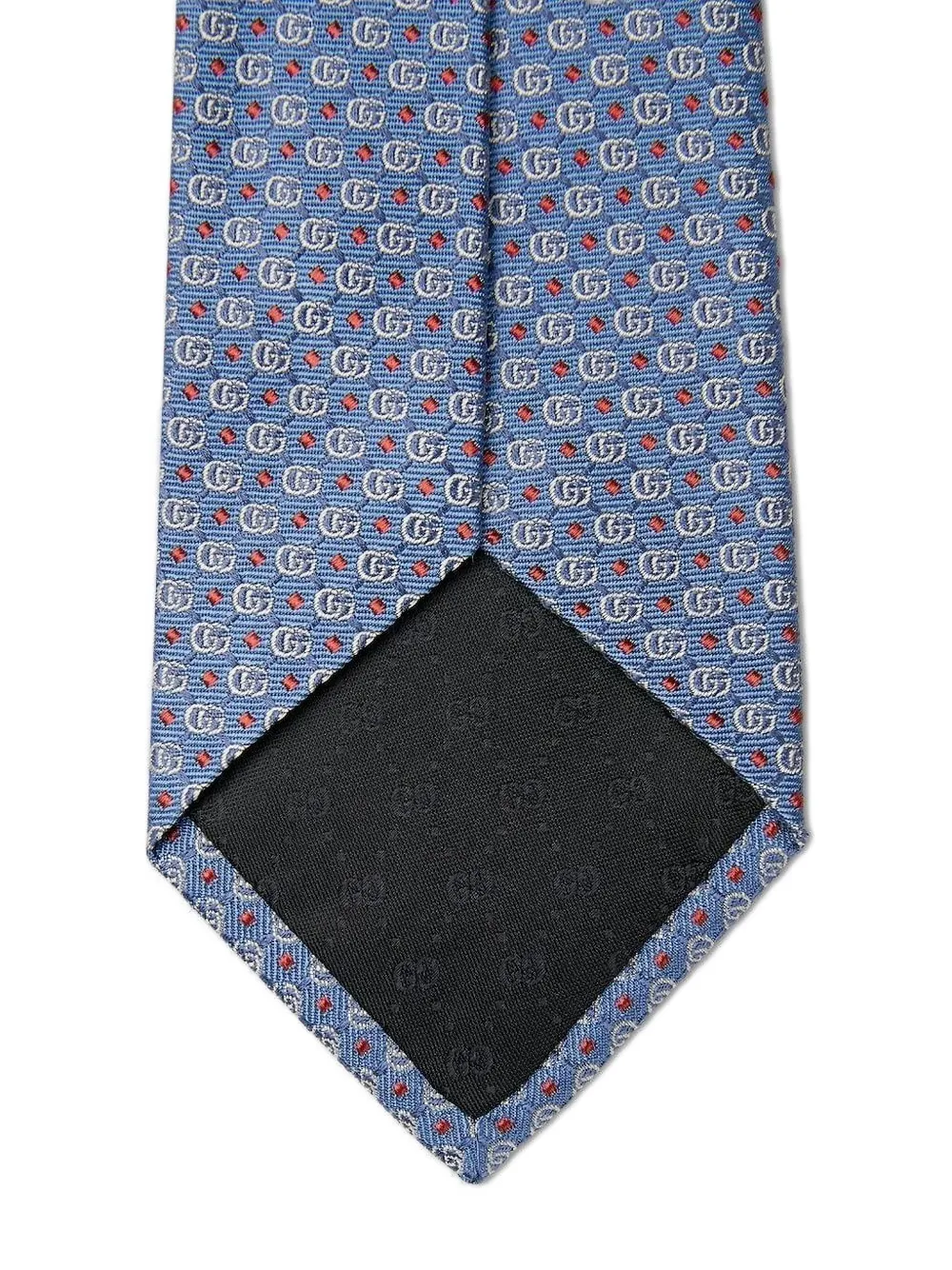 Gucci Zijden stropdas met GG-monogram Blauw