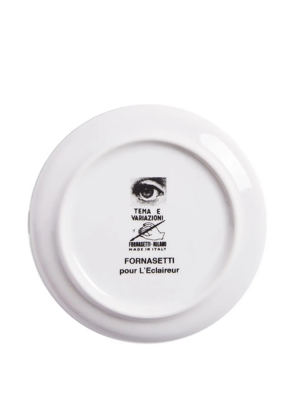 Fornasetti Woman-face Porcelain Decorative Plate In White