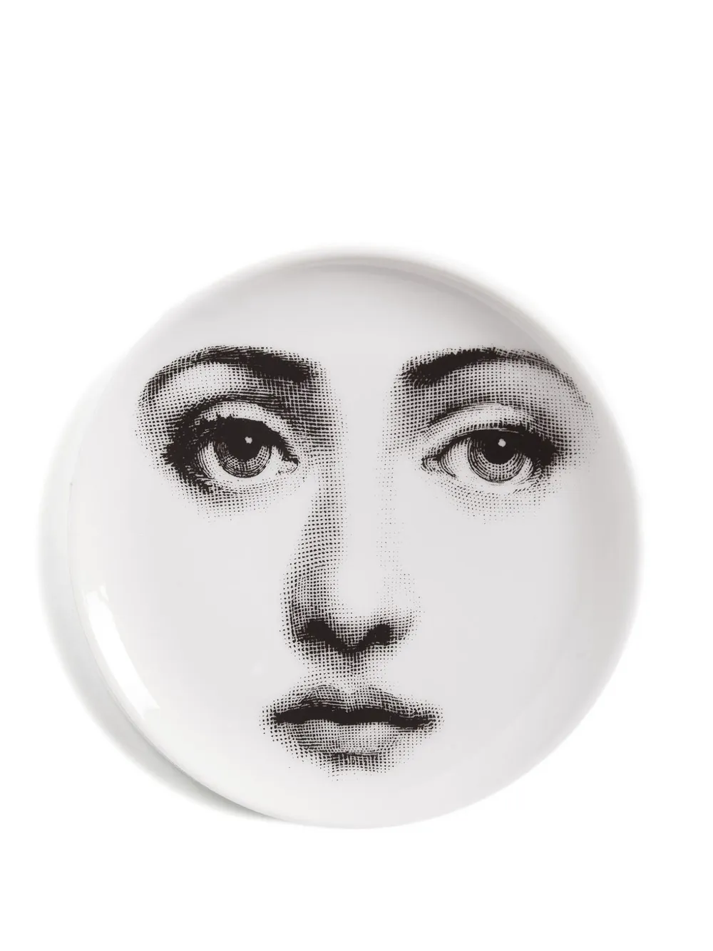 Fornasetti Face-print Plate In White