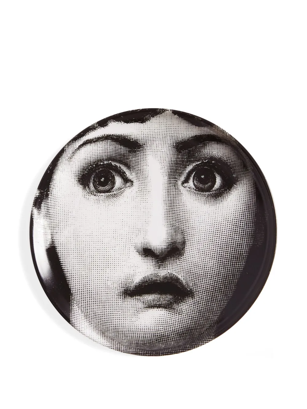 Fornasetti Face-print Plate In White