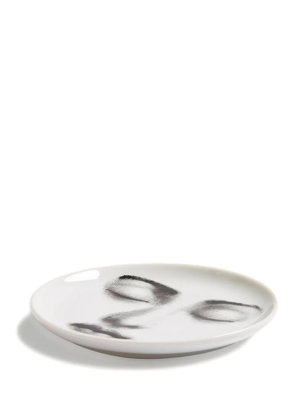 Fornasetti Face-print Porcelain Decorative Plate (10cm) In White