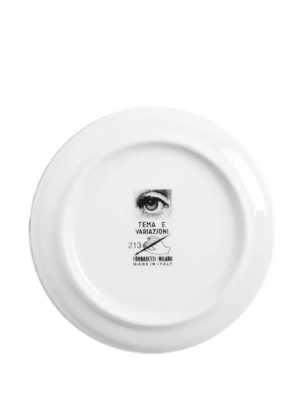Fornasetti Face-print Porcelain Decorative Plate (10cm) In White