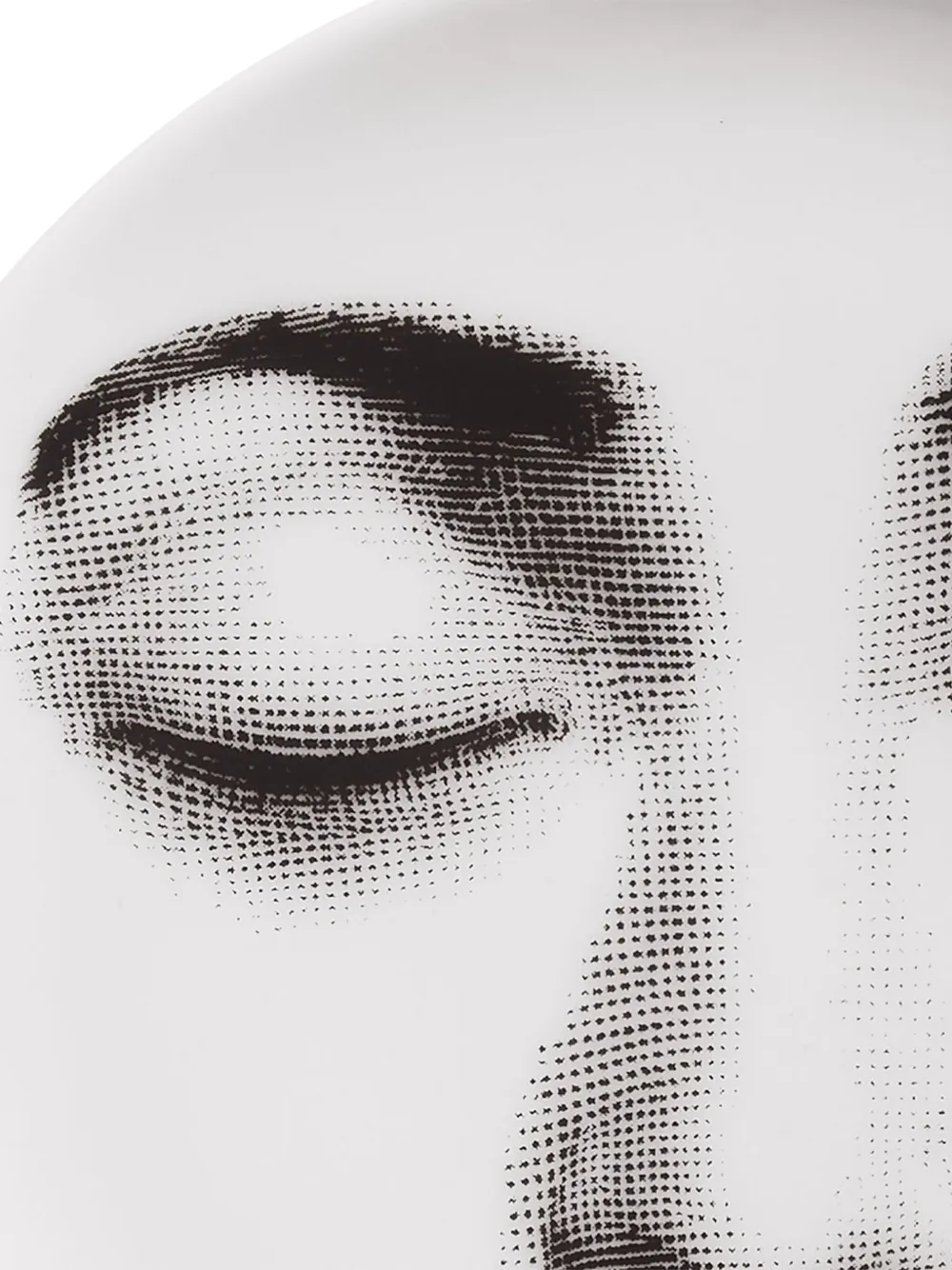 Fornasetti Face-print Porcelain Decorative Plate (10cm) In White