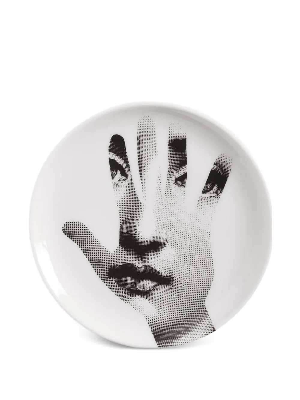 Fornasetti Hand-face Porcelain Decorative Plate (10cm) In White