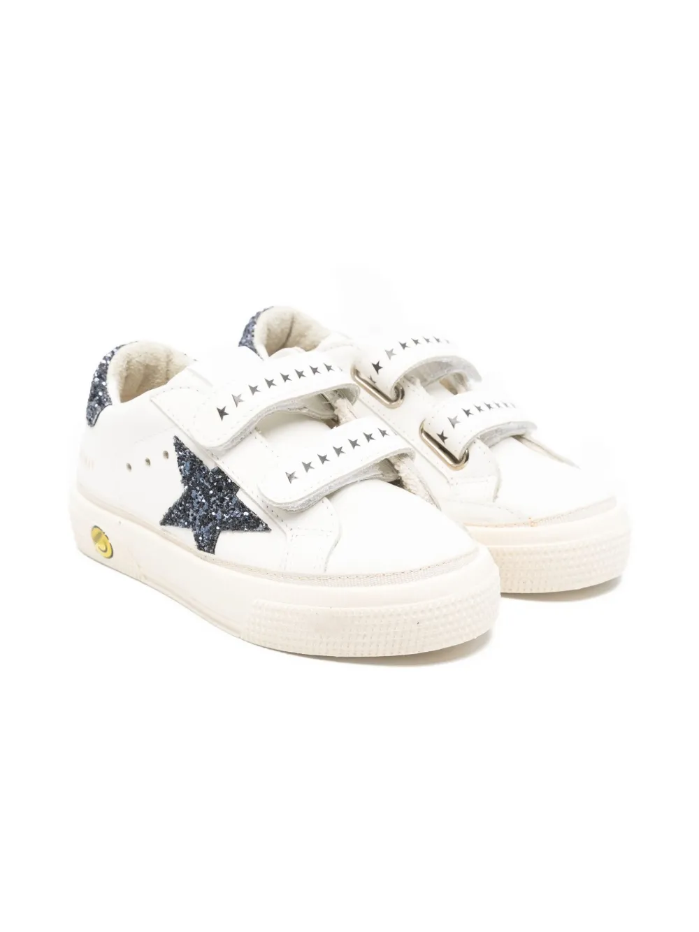 Golden Goose Kids star-embellished touch-strap sneakers | White | Image 1