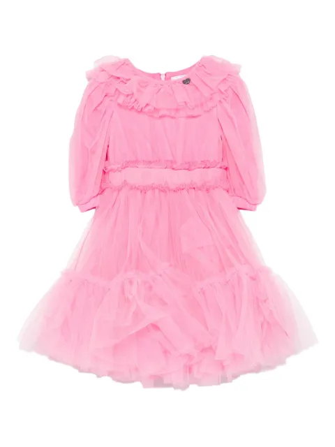 Monnalisa ruffled tulle dress