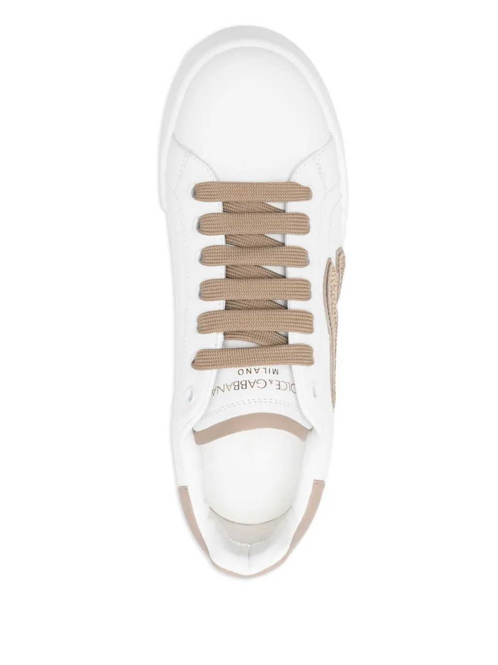 Dolce & Gabbana logo-patch leather sneakers White