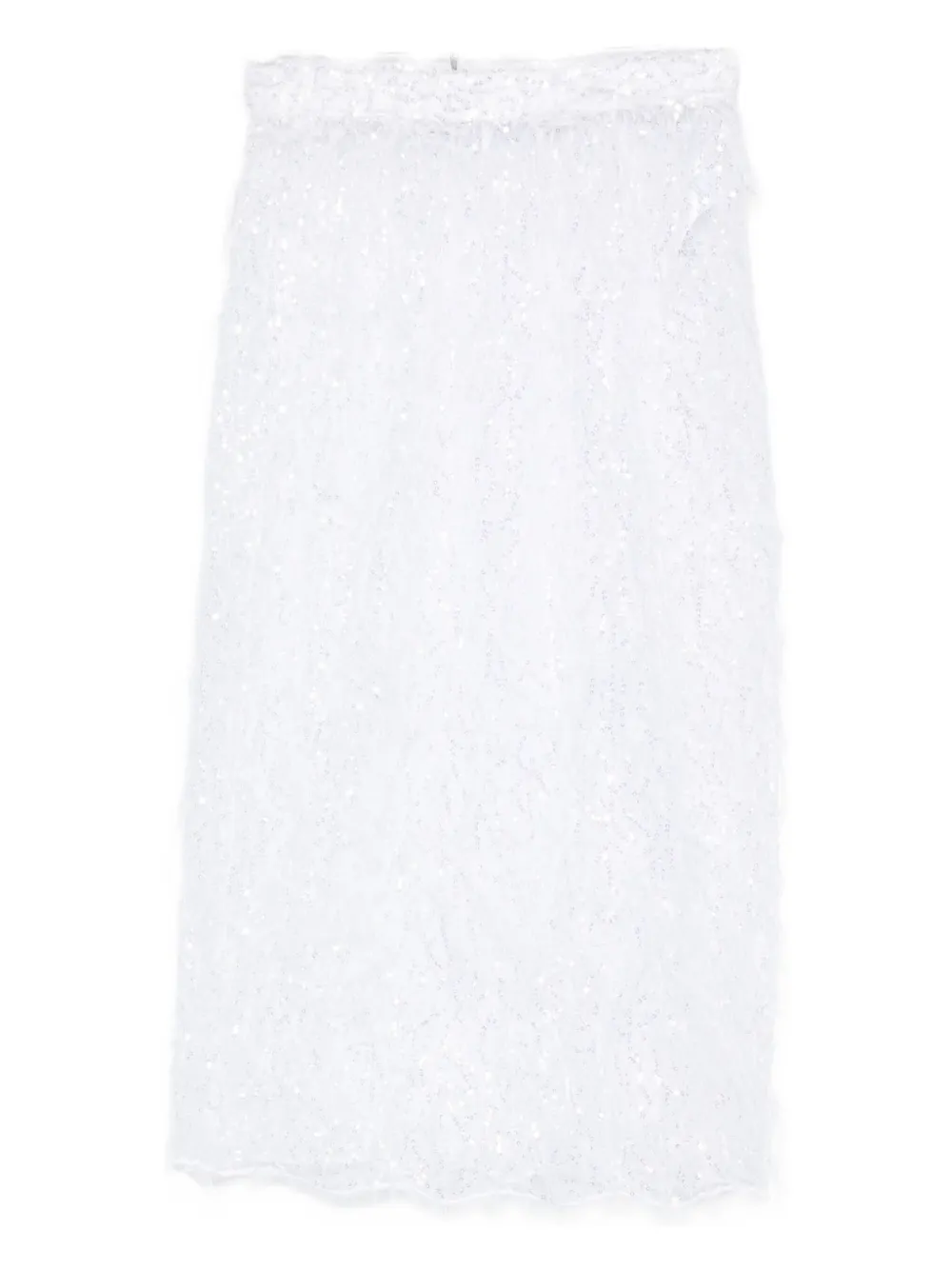 Almaz Gonna midi con paillettes - Bianco