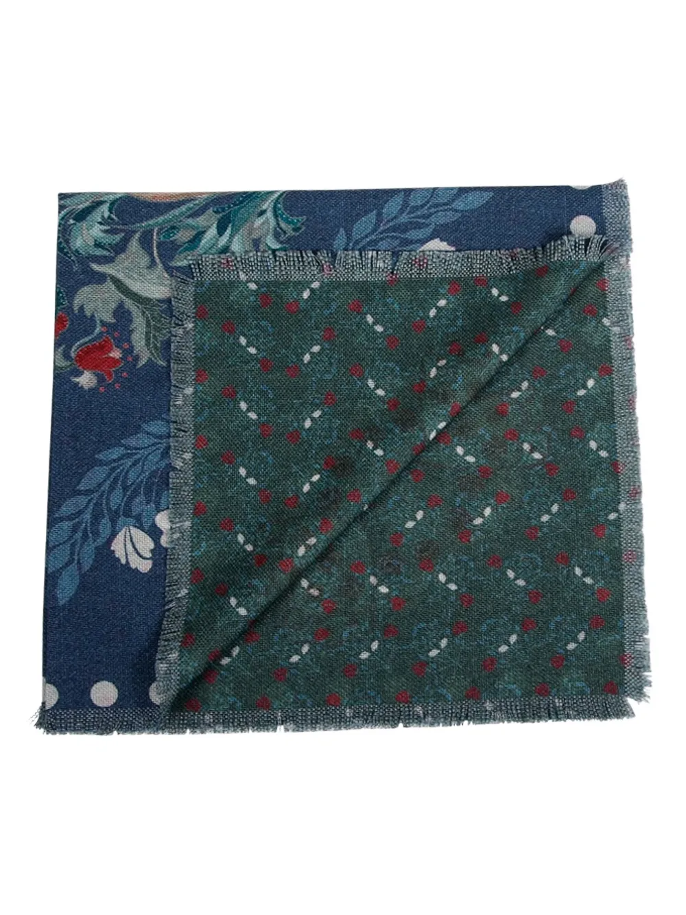 Franco Ferrari Floral-pattern Fringed Scarf In Multi