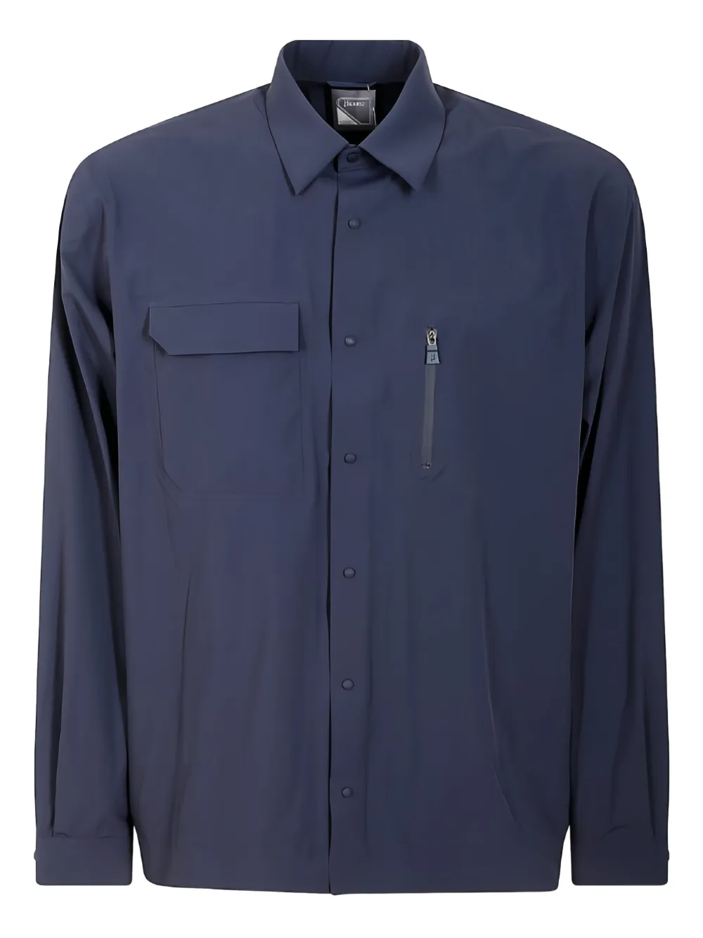 Herno flap-pocket shirt Blauw