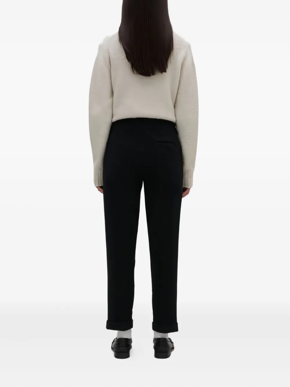 ASPESI Broek met geplooide cuffs - Zwart