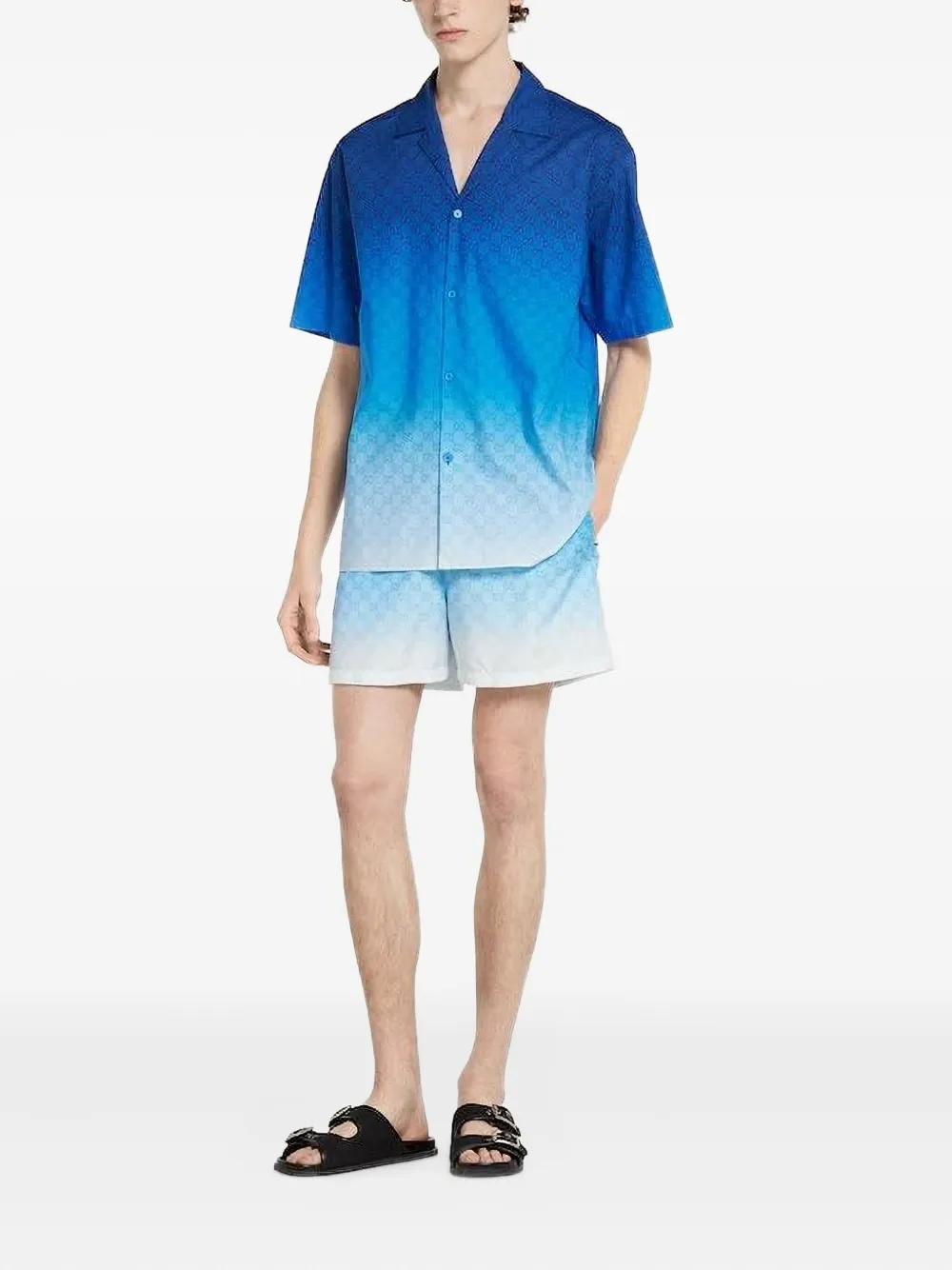 Gucci Zwembroek met monogram ombré-effect Blauw