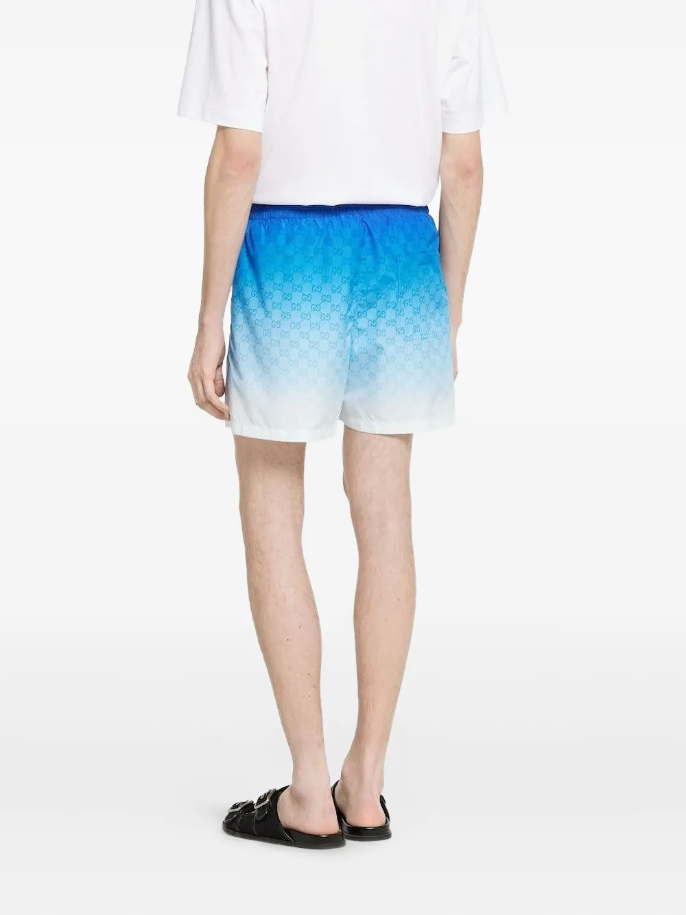Gucci Zwembroek met monogram ombré-effect Blauw
